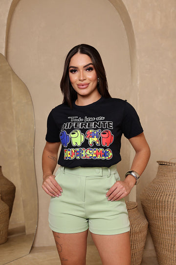 T-Shirt Feminina Estampa Tudo Bem